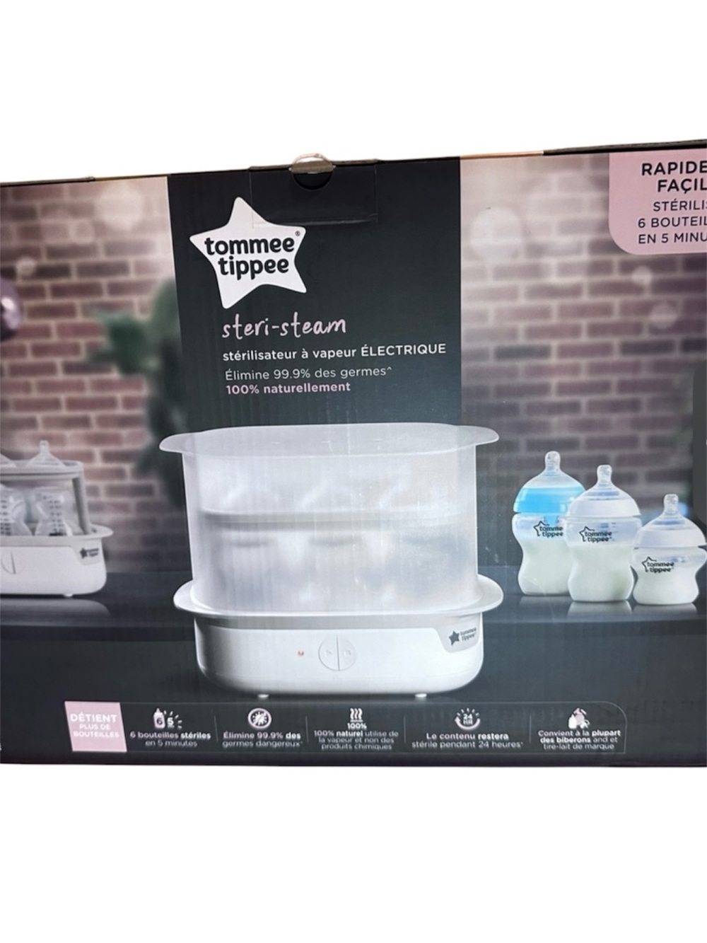 Tommee Tippee Steri-Steam Electric Baby Bottle Sterilizer | White | NWT